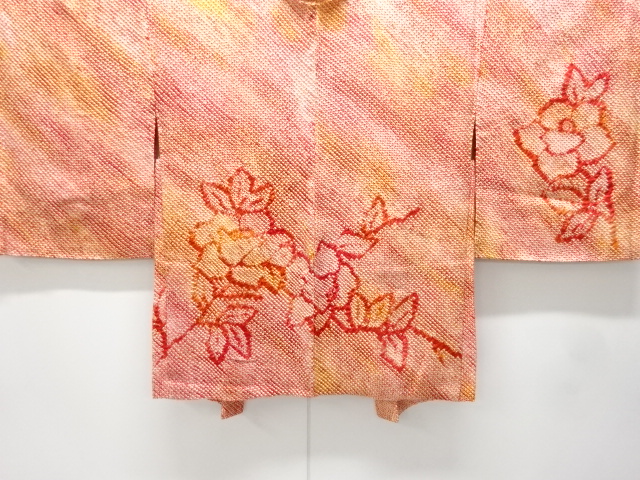 未使用品　本総絞り　枝花模様絵羽織